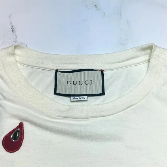 Gucci Spiritismo Oversized Long Sleeve T-shirt in Cream - Picture 5 of 7